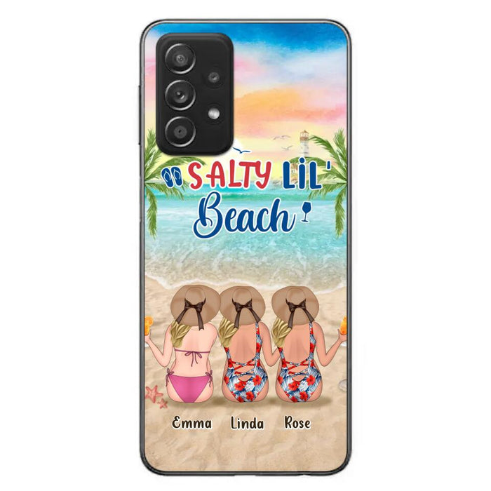 Personalized Beach Girls Phone Case - Up to 3 Girls - Gift Idea For Friends/Sisters - Salty Lil' Beach - Case For iPhone And Samsung