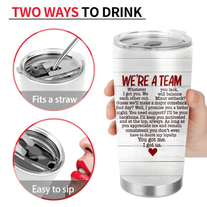 Personalized Fishing Couple Tumbler - Gift Idea For Couple/Fishing Lovers - We're A Team