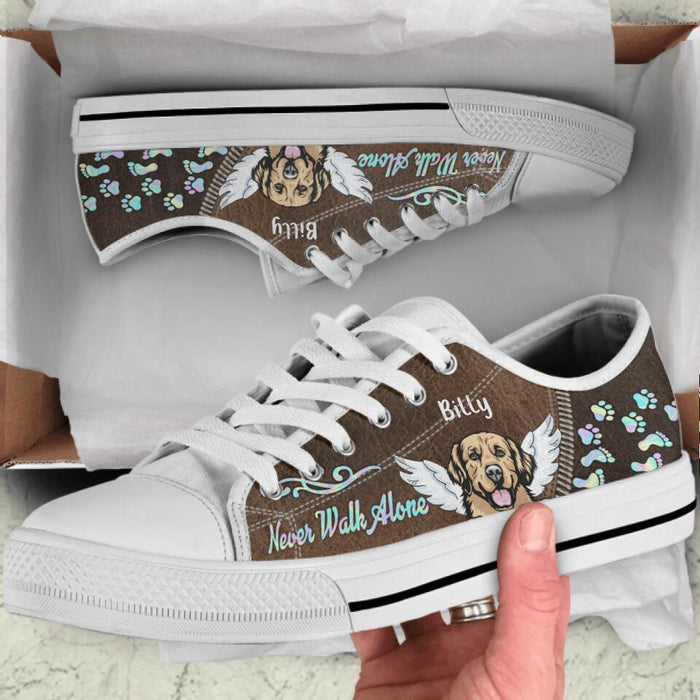 Personalized Never Walk Alone Dog Sneaker - Best Gift For Dog Lover