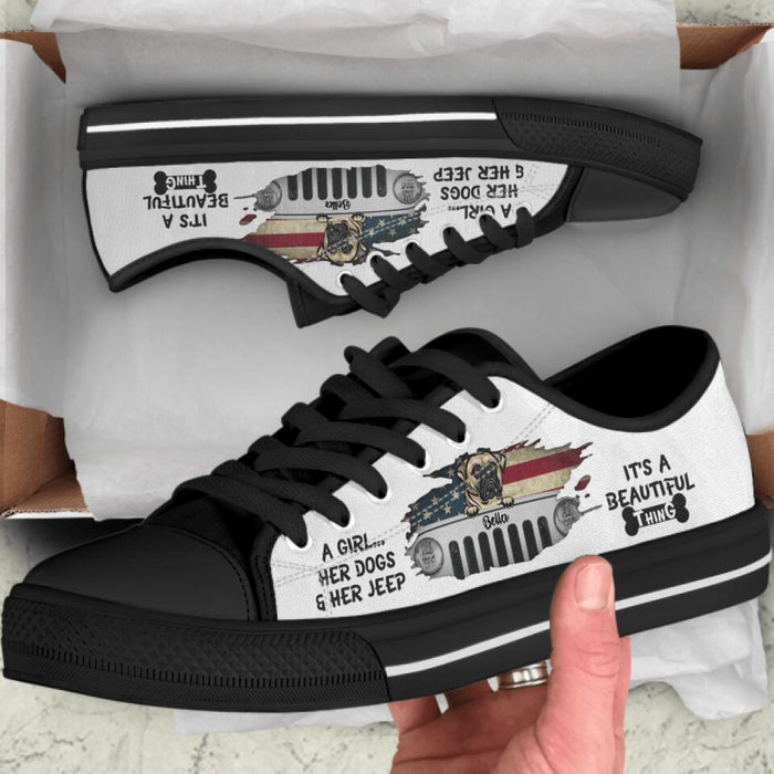Personalized Dog & Off-road Sneakers - Up to 4 Dogs - Best Gift For Dog Lovers - TV290I