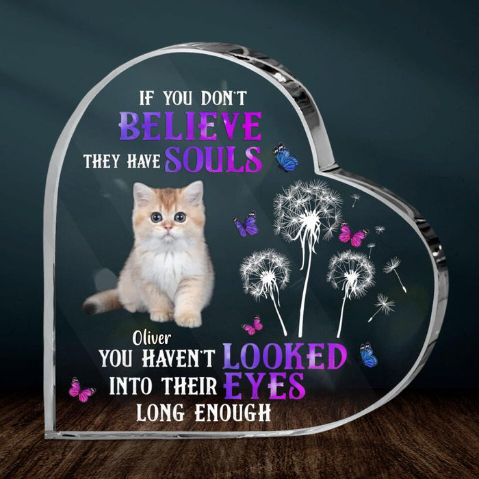 Personalized Memorial Pet Photo Acrylic Plaque - Memorial Gift Idea For Dog/Cat Owner - You Haven't Looked Into Their Eyes Long Enough