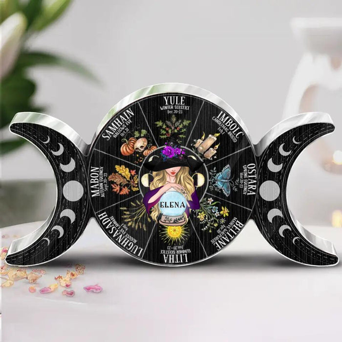 Custom Personalized Wicca Acrylic Plaque - Gift Idea For Halloween/Wicca Decor/Pagan Decor