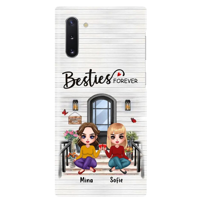 Custom Personalized Besties Sisters Front Porch Phone Case - Upto 5 Women - Gift Idea For Friends/ Besties/ Sisters - Besties Forever - Case For iPhone/ Samsung