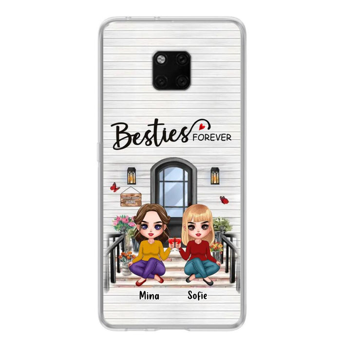 Personalized Besties Sisters Front Porch Phone Case - Up to 5 Women - Gift Idea For Friends/Besties/Sisters - Besties Forever - Case For Xiaomi/Oppo/Huawei