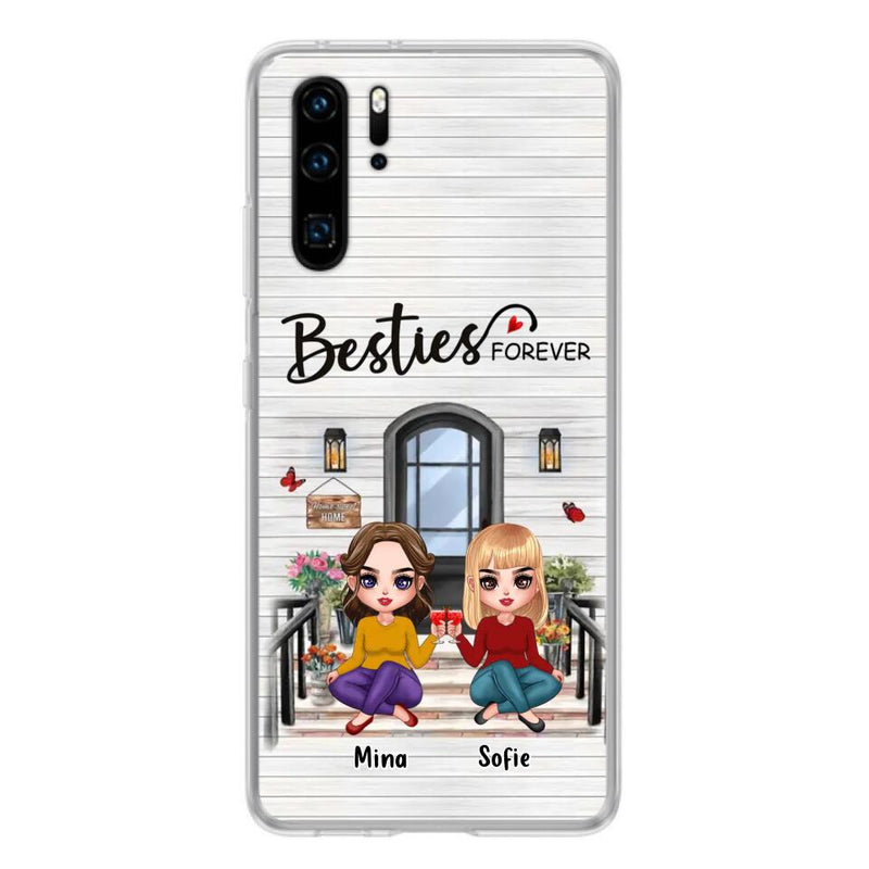 Personalized Besties Sisters Front Porch Phone Case - Up to 5 Women - Gift Idea For Friends/Besties/Sisters - Besties Forever - Case For Xiaomi/Oppo/Huawei