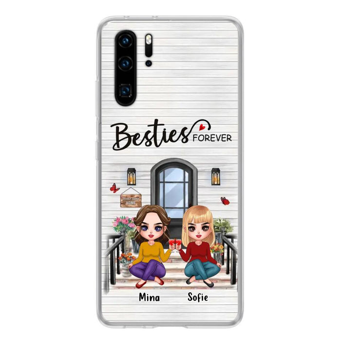 Personalized Besties Sisters Front Porch Phone Case - Up to 5 Women - Gift Idea For Friends/Besties/Sisters - Besties Forever - Case For Xiaomi/Oppo/Huawei