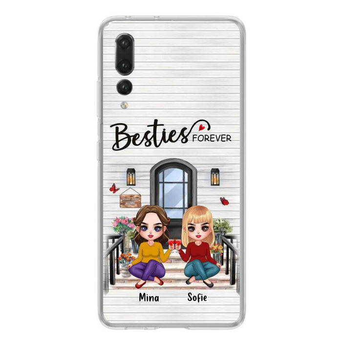 Personalized Besties Sisters Front Porch Phone Case - Up to 5 Women - Gift Idea For Friends/Besties/Sisters - Besties Forever - Case For Xiaomi/Oppo/Huawei