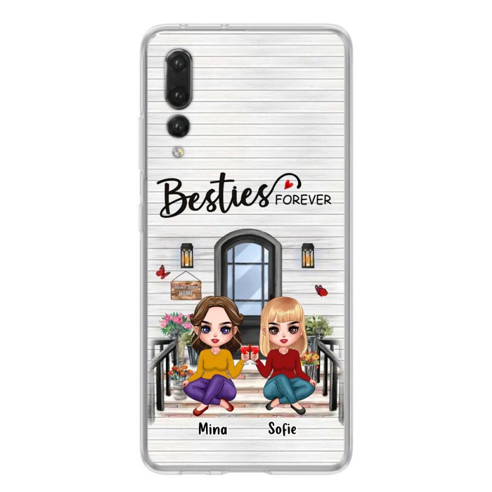 Personalized Besties Sisters Front Porch Phone Case - Up to 5 Women - Gift Idea For Friends/Besties/Sisters - Besties Forever - Case For Xiaomi/Oppo/Huawei