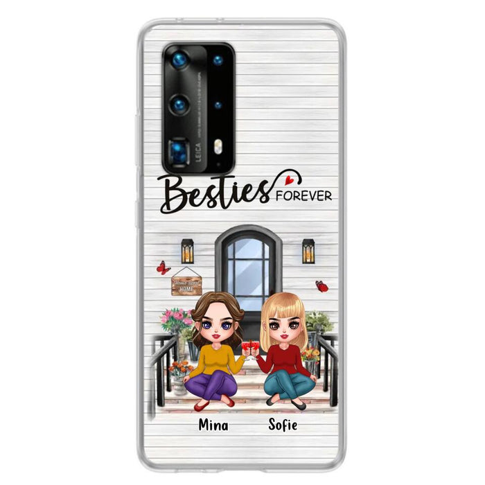 Personalized Besties Sisters Front Porch Phone Case - Up to 5 Women - Gift Idea For Friends/Besties/Sisters - Besties Forever - Case For Xiaomi/Oppo/Huawei
