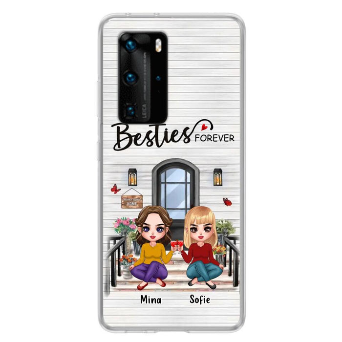 Personalized Besties Sisters Front Porch Phone Case - Up to 5 Women - Gift Idea For Friends/Besties/Sisters - Besties Forever - Case For Xiaomi/Oppo/Huawei
