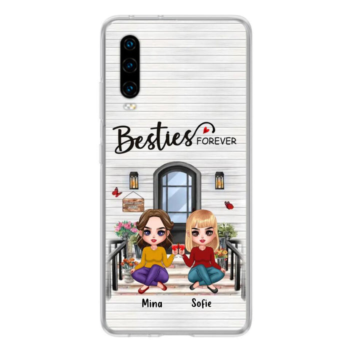 Personalized Besties Sisters Front Porch Phone Case - Up to 5 Women - Gift Idea For Friends/Besties/Sisters - Besties Forever - Case For Xiaomi/Oppo/Huawei