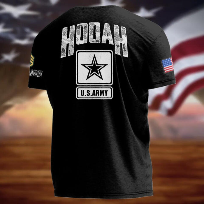 Personalized U.S Veteran T-shirt - Gift Idea For Veteran - HOOAH U.S.Army