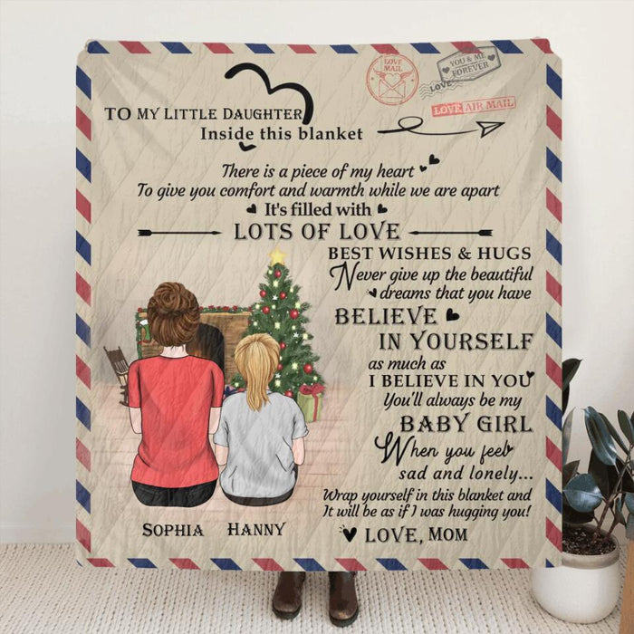 Personalized Letter Quilt/Fleece Blanket - Gift for Little Girl/Daughter