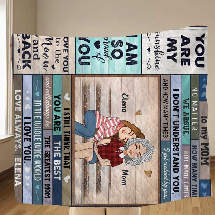 Personalized Mom & Daughter Fleece Throw Blanket/Quilt - Gift Idea For Mother's Day From Daughter - You Are The Best And Will Always Be The Greatest Mom