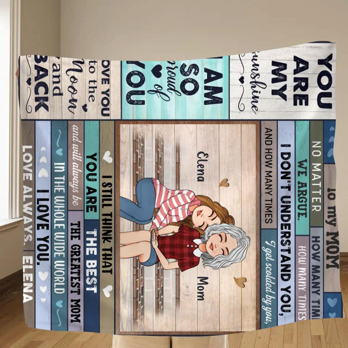 Personalized Mom & Daughter Fleece Throw Blanket/Quilt - Gift Idea For Mother's Day From Daughter - You Are The Best And Will Always Be The Greatest Mom