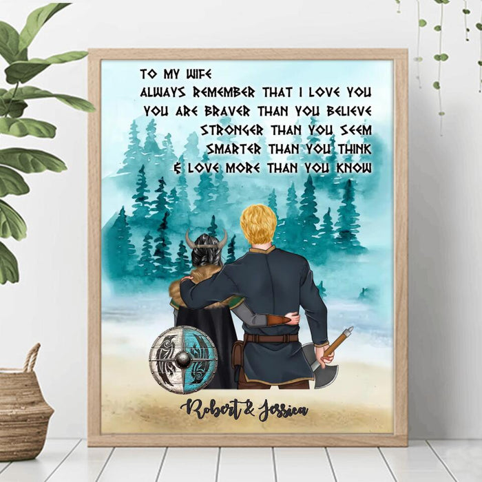 Personalized To My Wife Unframed Vertical Poster - Gift Idea For Wife From Husband - I Love You More Than You Know