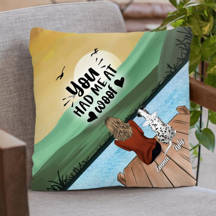 Personalized Dog Mom Fleece Throw Blanket/Quilt/Pillow Cover - Up to 5 Dogs -  Mother's Day Gift Idea for Dog Lovers - You Had Me  At Woof