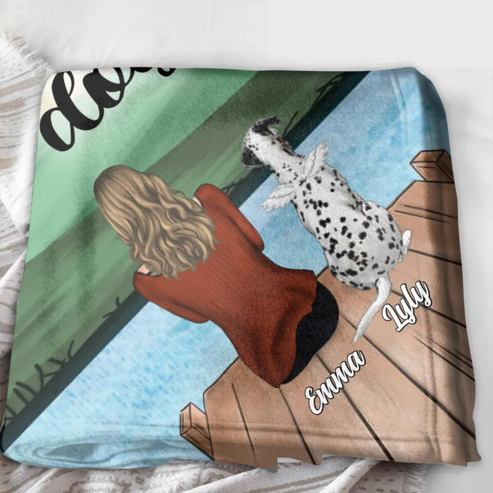 Personalized Dog Mom Fleece Throw Blanket/Quilt/Pillow Cover - Up to 5 Dogs -  Mother's Day Gift Idea for Dog Lovers - You Had Me  At Woof
