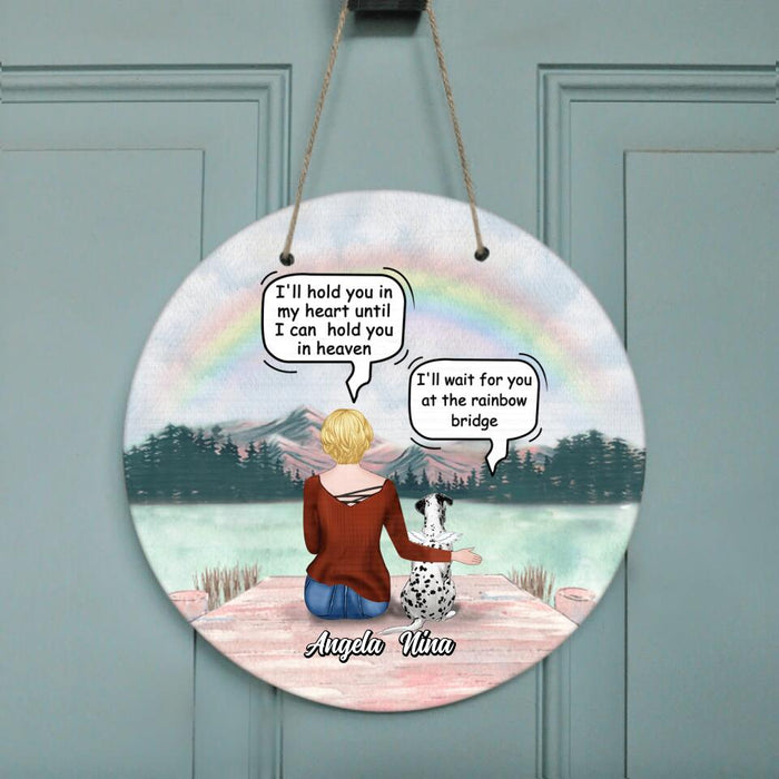 Personalized Memorial Dog Door Sign - Up to 4 Dogs - Best Gift For Dog Lovers