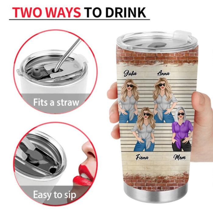 Personalized Mother & Daughter Tumbler - Mom With Up to 3 Daughters - Mother's Day Gift For Mom - Like Mother Like Daughter
