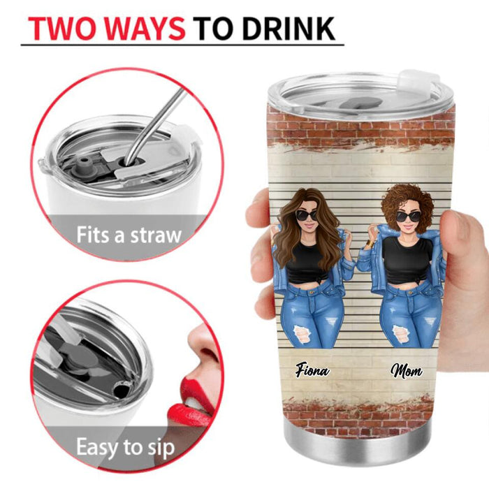 Personalized Mother & Daughter Tumbler - Mom With Up to 3 Daughters - Mother's Day Gift For Mom - Like Mother Like Daughter
