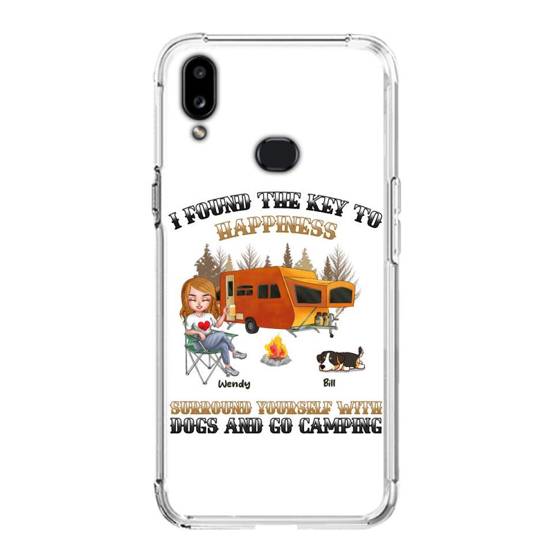 Custom Personalized Dog Camping Queen Phone Case - Gift Idea For Camping Lovers/Friends/ Dog Mom - Upto 5 Dogs - Case For iPhone And Samsung