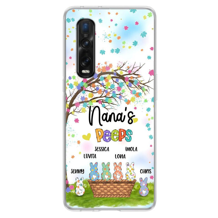 Personalized Nana's Peeps Phone Case - Gift Idea For Easter Day - Up to 6 Bunnies - Nana's Peeps - Cases For Oppo, Xiaomi & Huawei