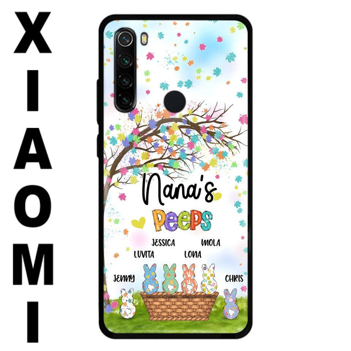 Personalized Nana's Peeps Phone Case - Gift Idea For Easter Day - Up to 6 Bunnies - Nana's Peeps - Cases For Oppo, Xiaomi & Huawei