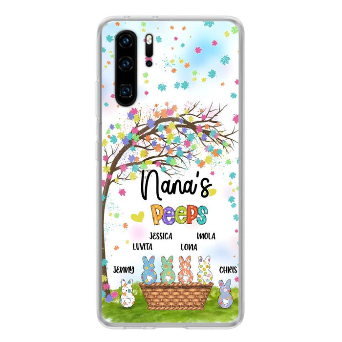 Personalized Nana's Peeps Phone Case - Gift Idea For Easter Day - Up to 6 Bunnies - Nana's Peeps - Cases For Oppo, Xiaomi & Huawei