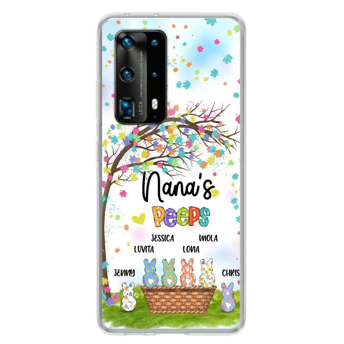Personalized Nana's Peeps Phone Case - Gift Idea For Easter Day - Up to 6 Bunnies - Nana's Peeps - Cases For Oppo, Xiaomi & Huawei