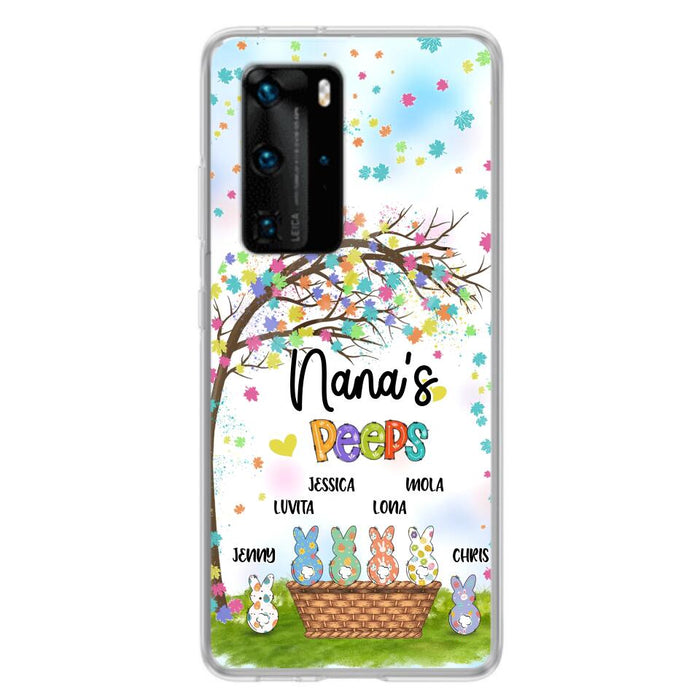 Personalized Nana's Peeps Phone Case - Gift Idea For Easter Day - Up to 6 Bunnies - Nana's Peeps - Cases For Oppo, Xiaomi & Huawei