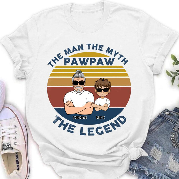 Personalized Father/Grandpa Shirt/Hoodie - Gift Idea For Father's Day - The Man The Myth The Legend