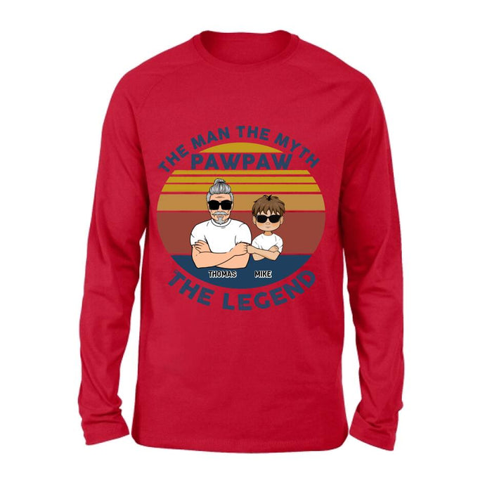 Personalized Father/Grandpa Shirt/Hoodie - Gift Idea For Father's Day - The Man The Myth The Legend