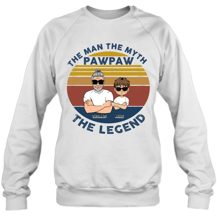 Personalized Father/Grandpa Shirt/Hoodie - Gift Idea For Father's Day - The Man The Myth The Legend
