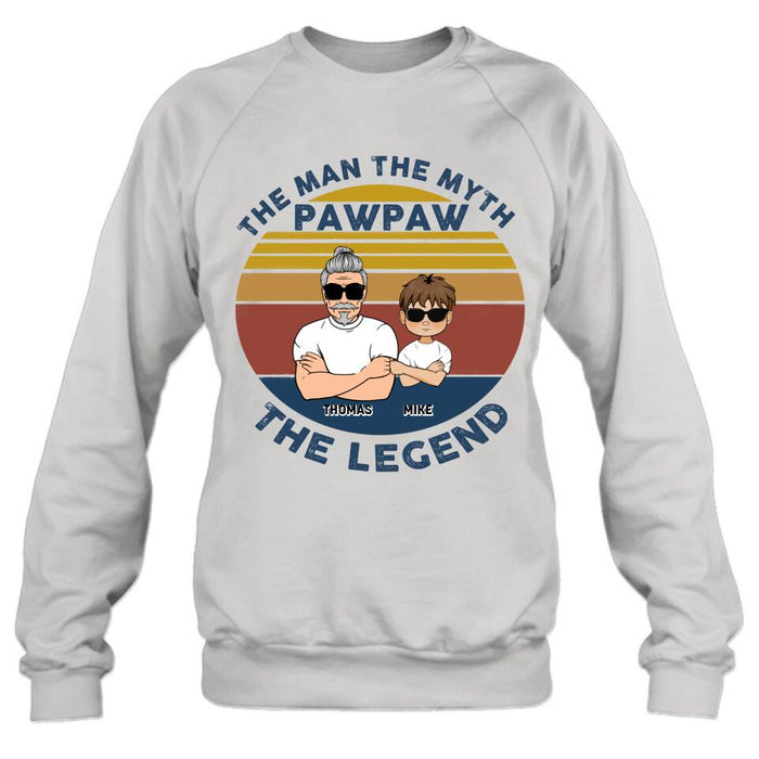 Personalized Father/Grandpa Shirt/Hoodie - Gift Idea For Father's Day - The Man The Myth The Legend