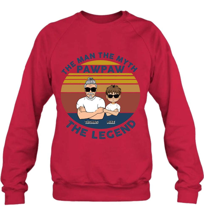 Personalized Father/Grandpa Shirt/Hoodie - Gift Idea For Father's Day - The Man The Myth The Legend