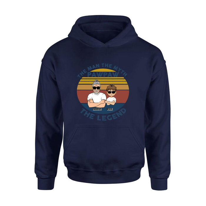 Personalized Father/Grandpa Shirt/Hoodie - Gift Idea For Father's Day - The Man The Myth The Legend