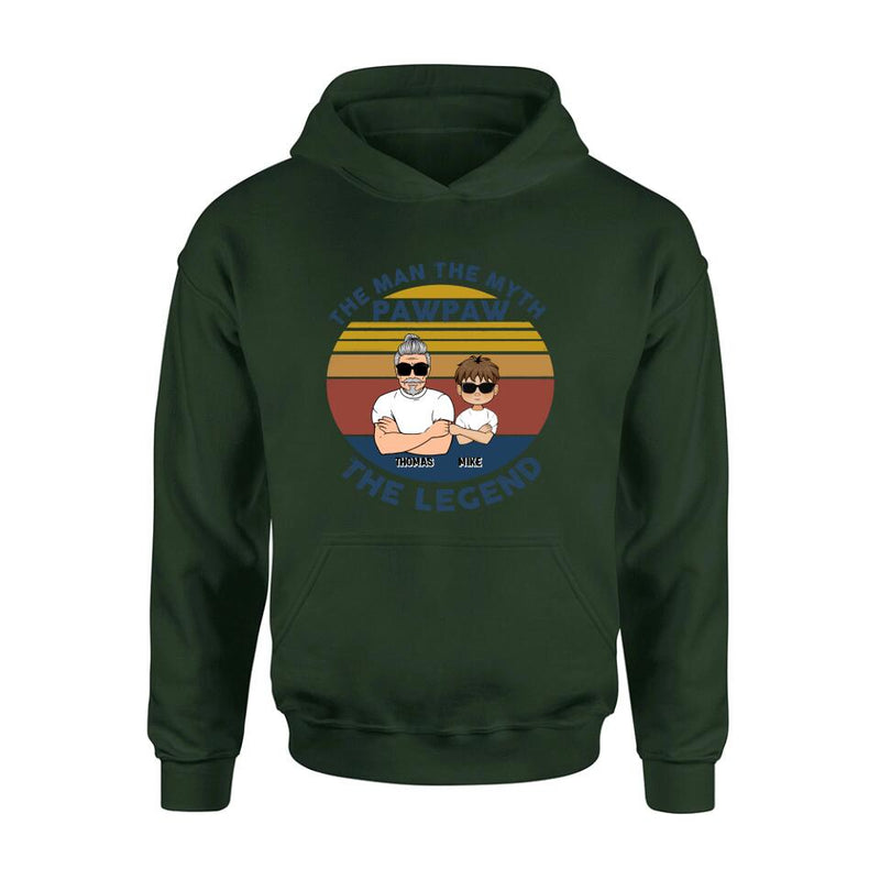 Personalized Father/Grandpa Shirt/Hoodie - Gift Idea For Father's Day - The Man The Myth The Legend