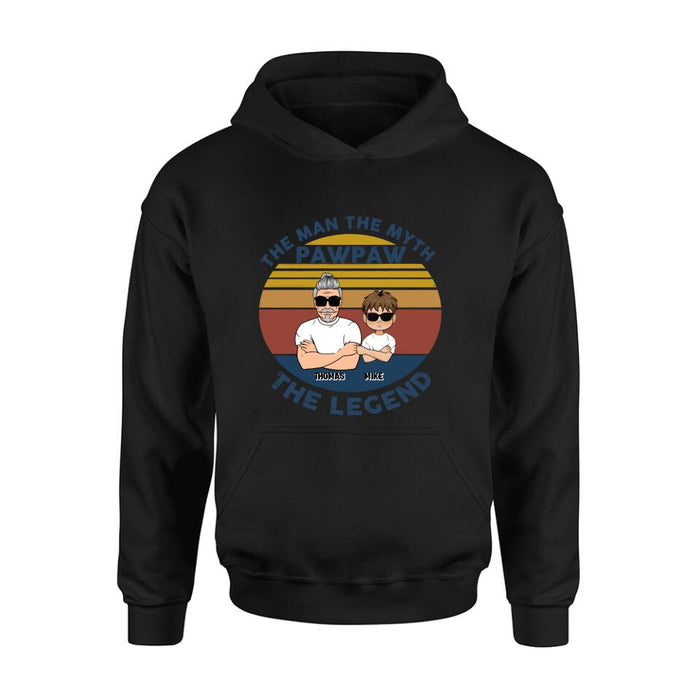 Personalized Father/Grandpa Shirt/Hoodie - Gift Idea For Father's Day - The Man The Myth The Legend