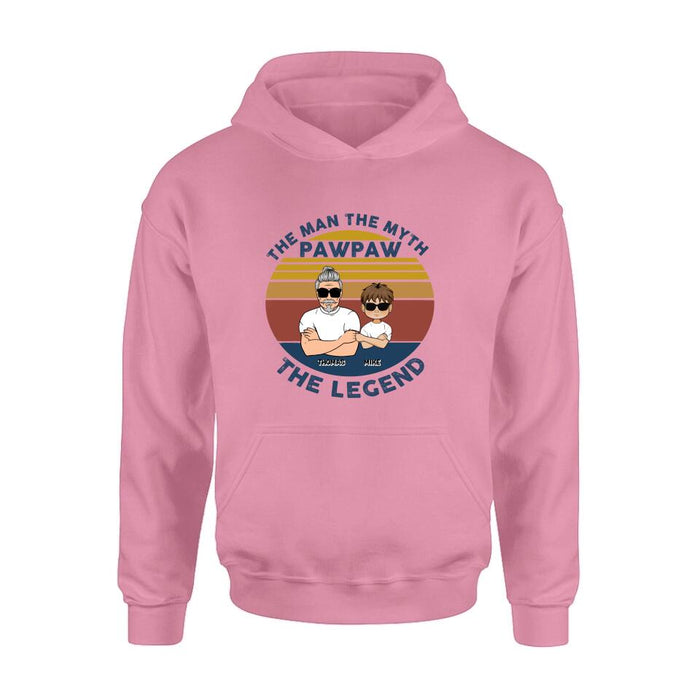 Personalized Father/Grandpa Shirt/Hoodie - Gift Idea For Father's Day - The Man The Myth The Legend