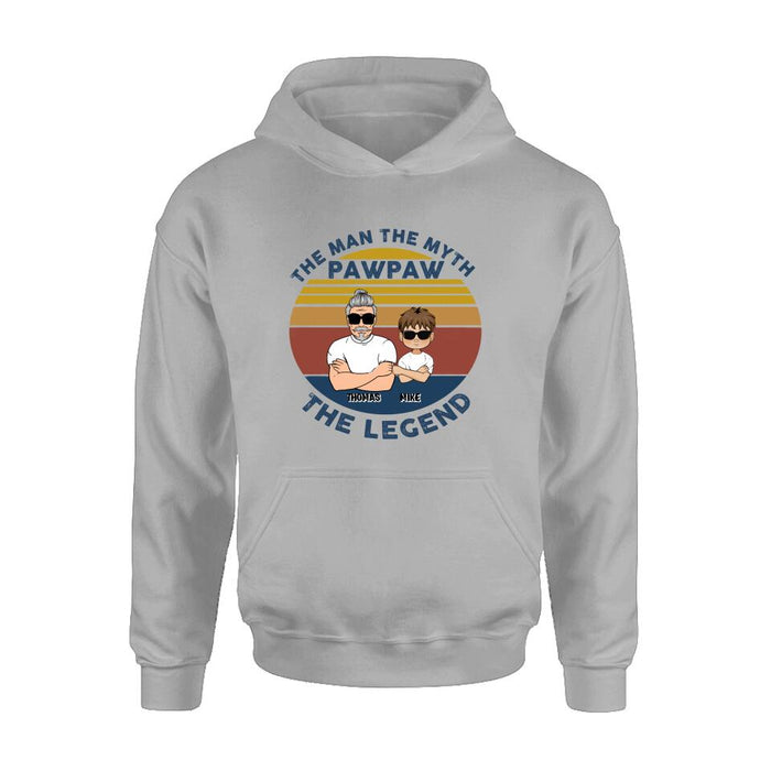 Personalized Father/Grandpa Shirt/Hoodie - Gift Idea For Father's Day - The Man The Myth The Legend