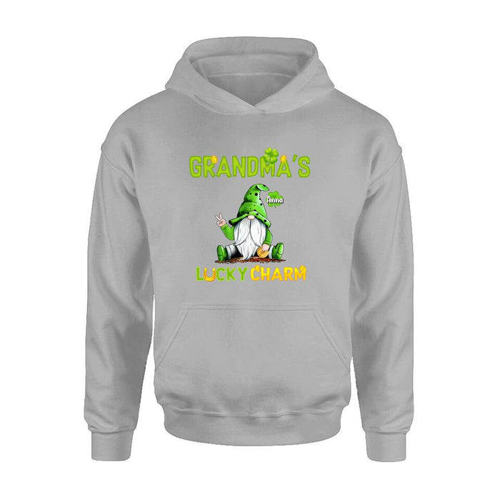 Personalized Shirt/Hoodie/Sweatshirt - Gift for Grandmother - Grandma's Lucky Charms - Up to 6 Grandkids