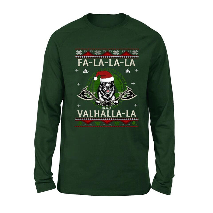 Personalized Viking Xmas Dog Ugly Sweatshirt/Hoodie - Up to 4 Dogs - Best Gift For Dog Lover
