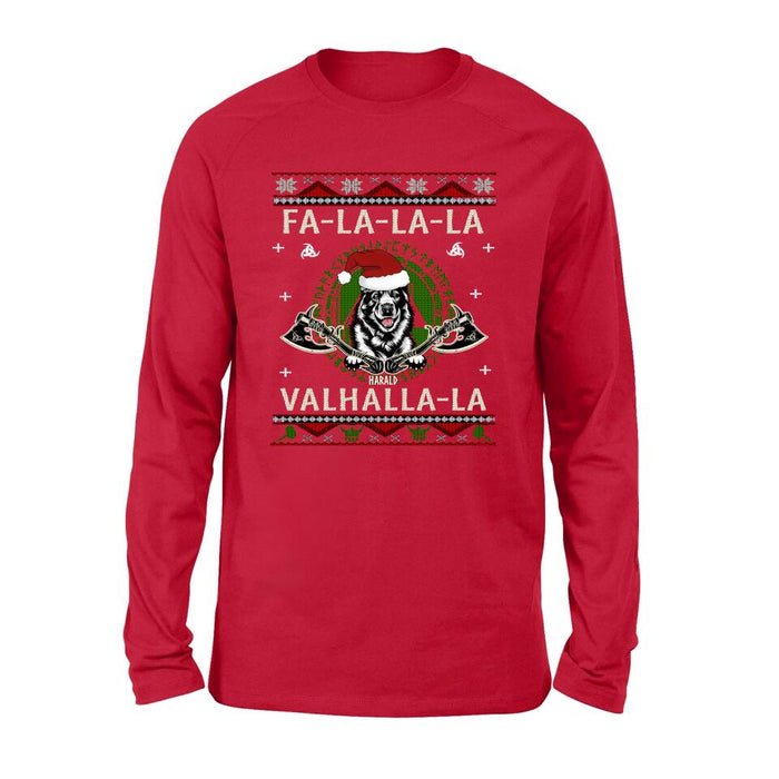 Personalized Viking Xmas Dog Ugly Sweatshirt/Hoodie - Up to 4 Dogs - Best Gift For Dog Lover