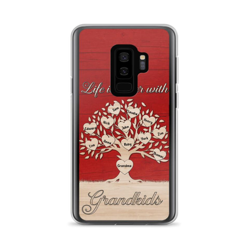 Custom Personalized Grandma iPhone/Samsung Phone Case - Up to 12 Kid's Name - Mother's Day Gift Idea For Grandma - Life Is Better With Grandkids