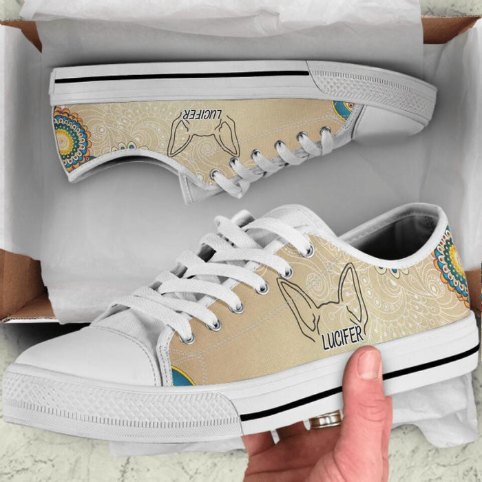 Personalized Dog Ears Sneakers - Gift Idea For Dog Lover/Mother's Day/Father's Day Gift