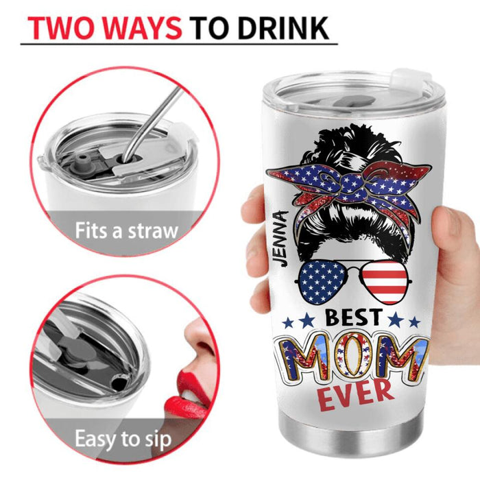 Personalized Best American Mom Tumbler - Mother's Day Gift Idea For Mom - You Are A Really, Really Great Mom