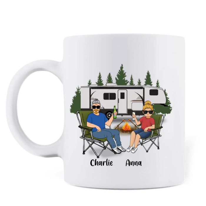 Personalized Dad & Daughter Mug - Gift Idea For Father's Day - Great Dads Go Camping With Daughters