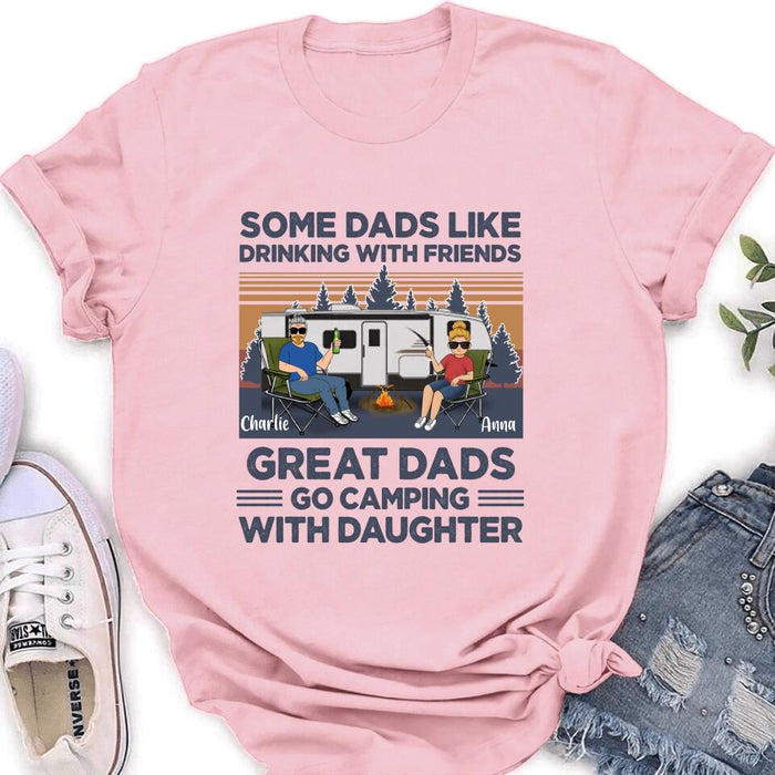 Personalized Dad & Daughter Shirt/Long sleeve/Sweatshirt/Hoodie - Gift Idea For Father's Day - Great Dads Go Camping With Daughter
