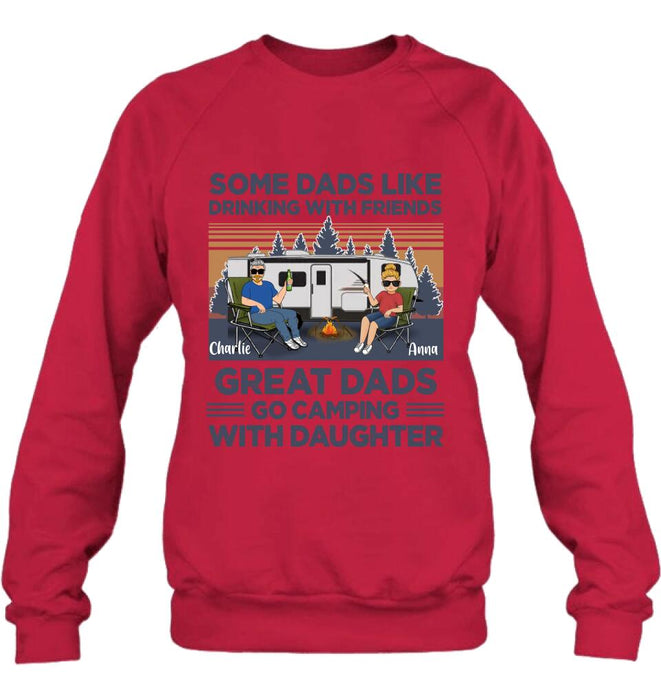 Personalized Dad & Daughter Shirt/Long sleeve/Sweatshirt/Hoodie - Gift Idea For Father's Day - Great Dads Go Camping With Daughter